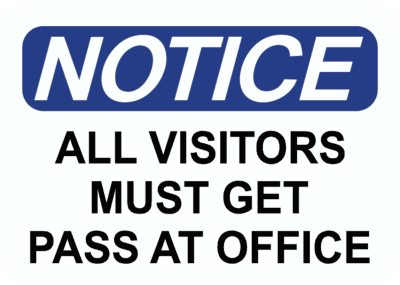 Notice to Visitors